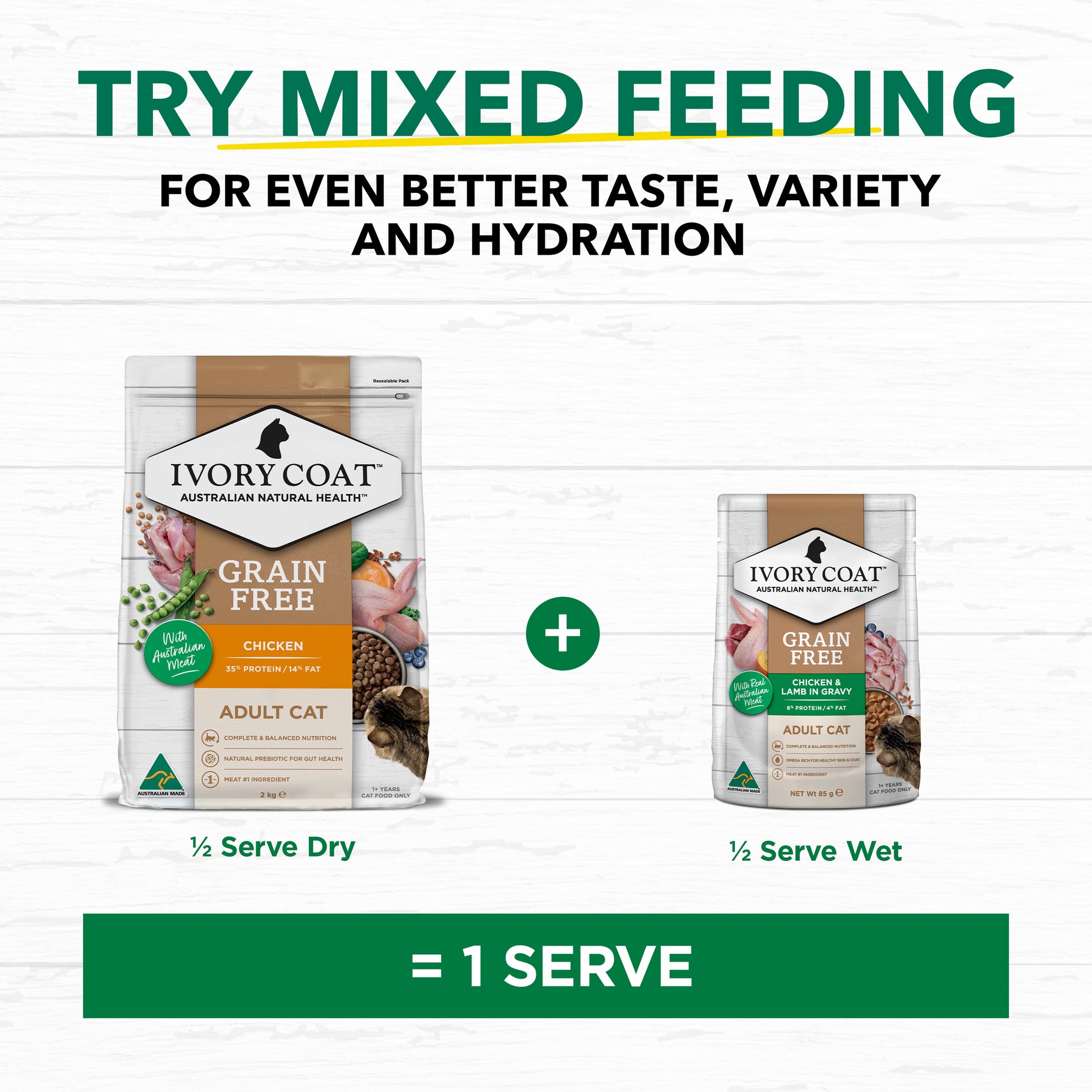 Grain Free Adult Wet Cat Food Chicken & Lamb in Gravy
