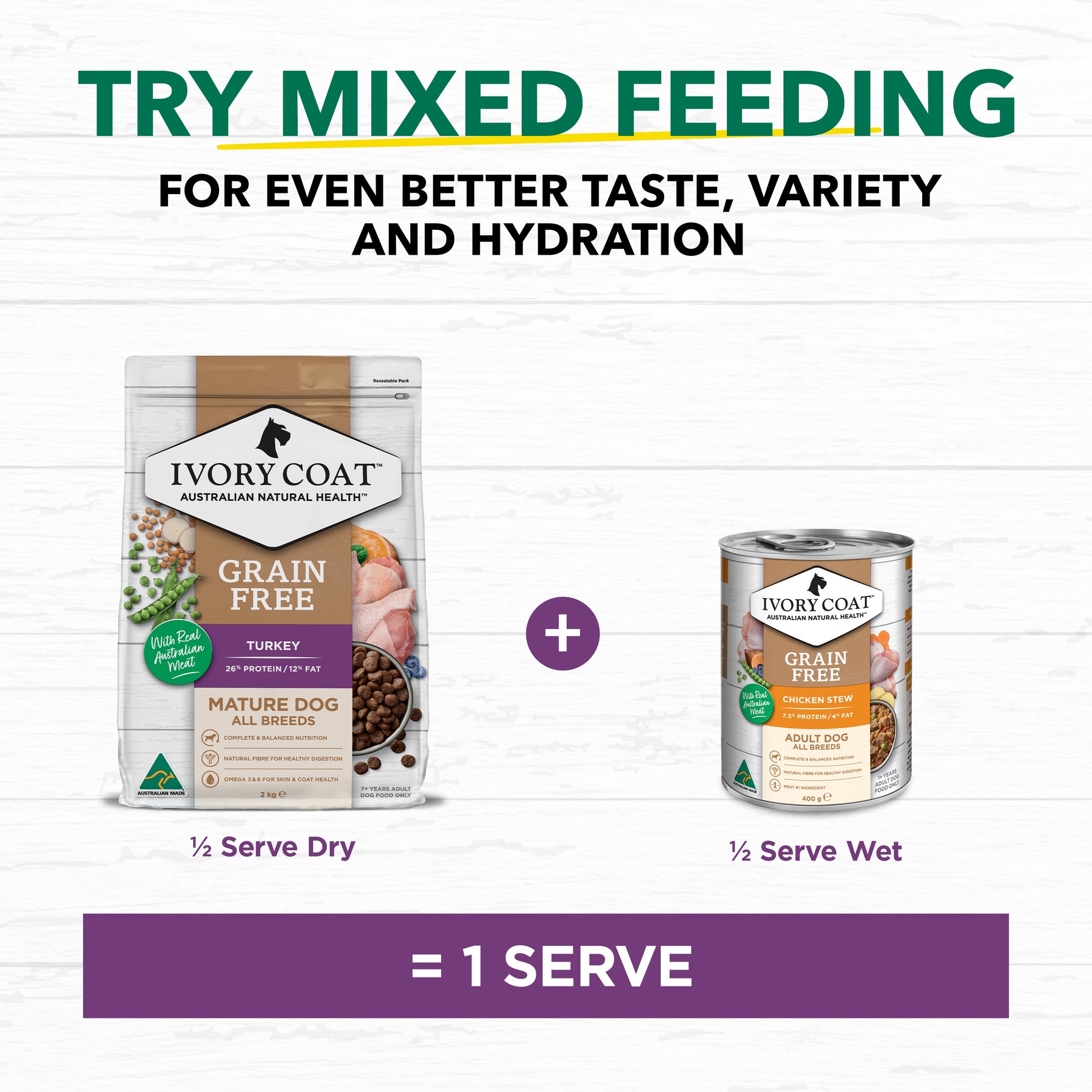 Grain Free Mature All Breeds Dry Dog Food Turkey