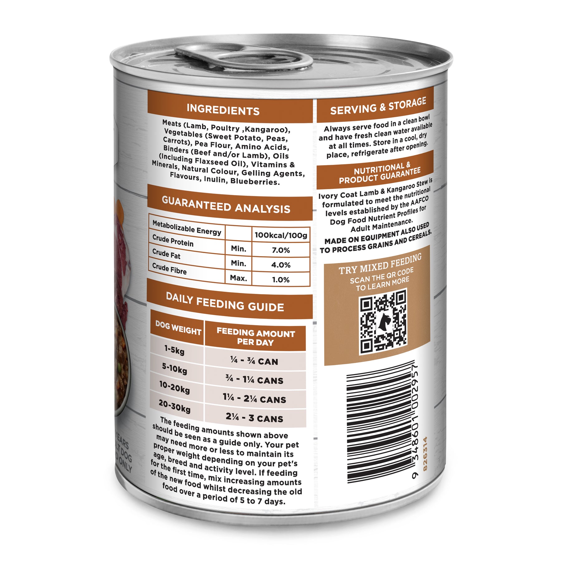 Grain Free Adult Wet Dog Food Lamb & Kangaroo Stew