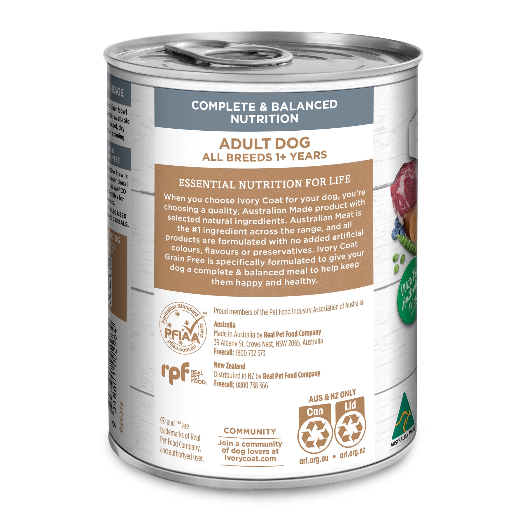 Grain Free Adult Wet Dog Food Lamb & Sardine Stew