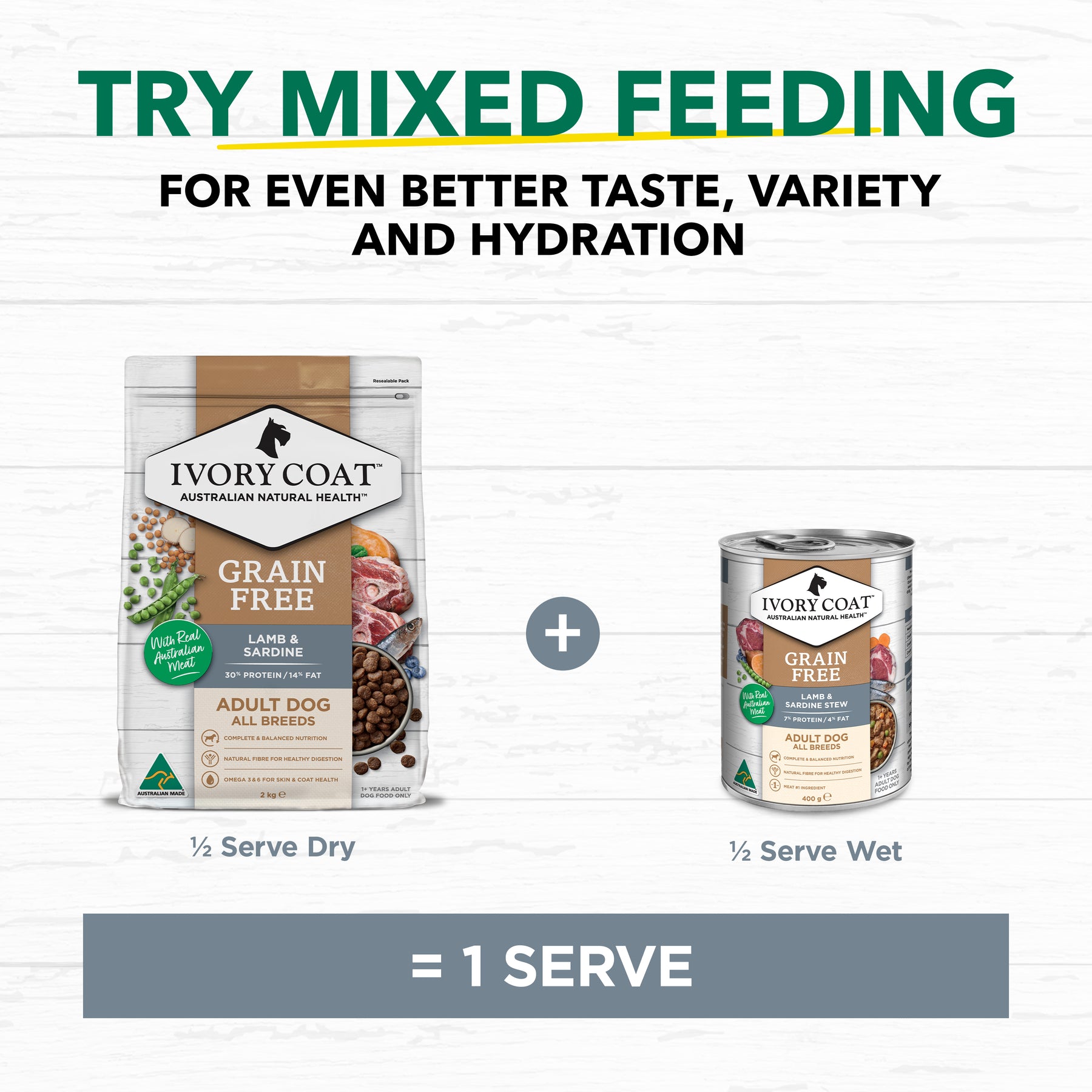 Grain Free Adult Wet Dog Food Lamb & Sardine Stew