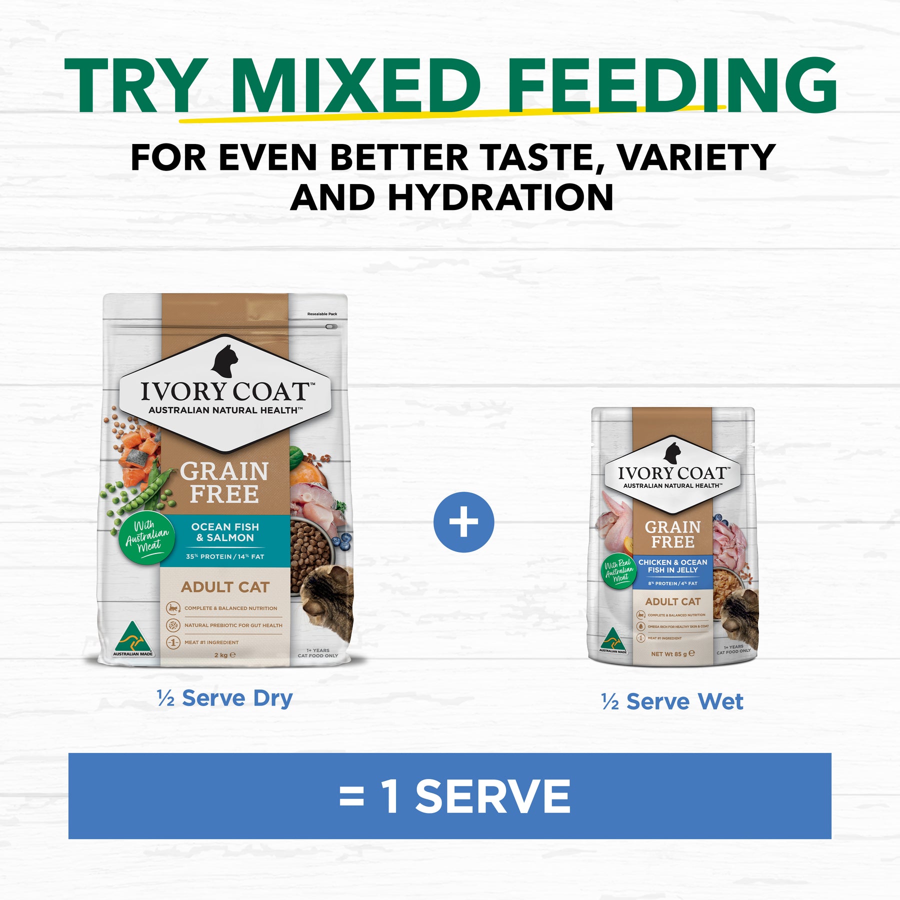Grain Free Adult Wet Cat Food Chicken & Ocean Fish in Jelly