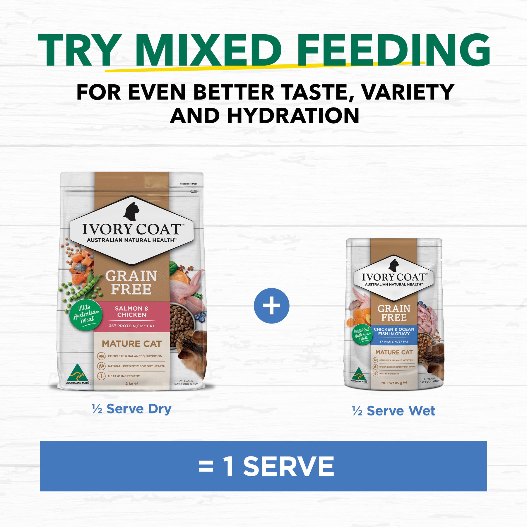 Grain Free Mature Adult Wet Cat Food Chicken & Ocean Fish in Gravy