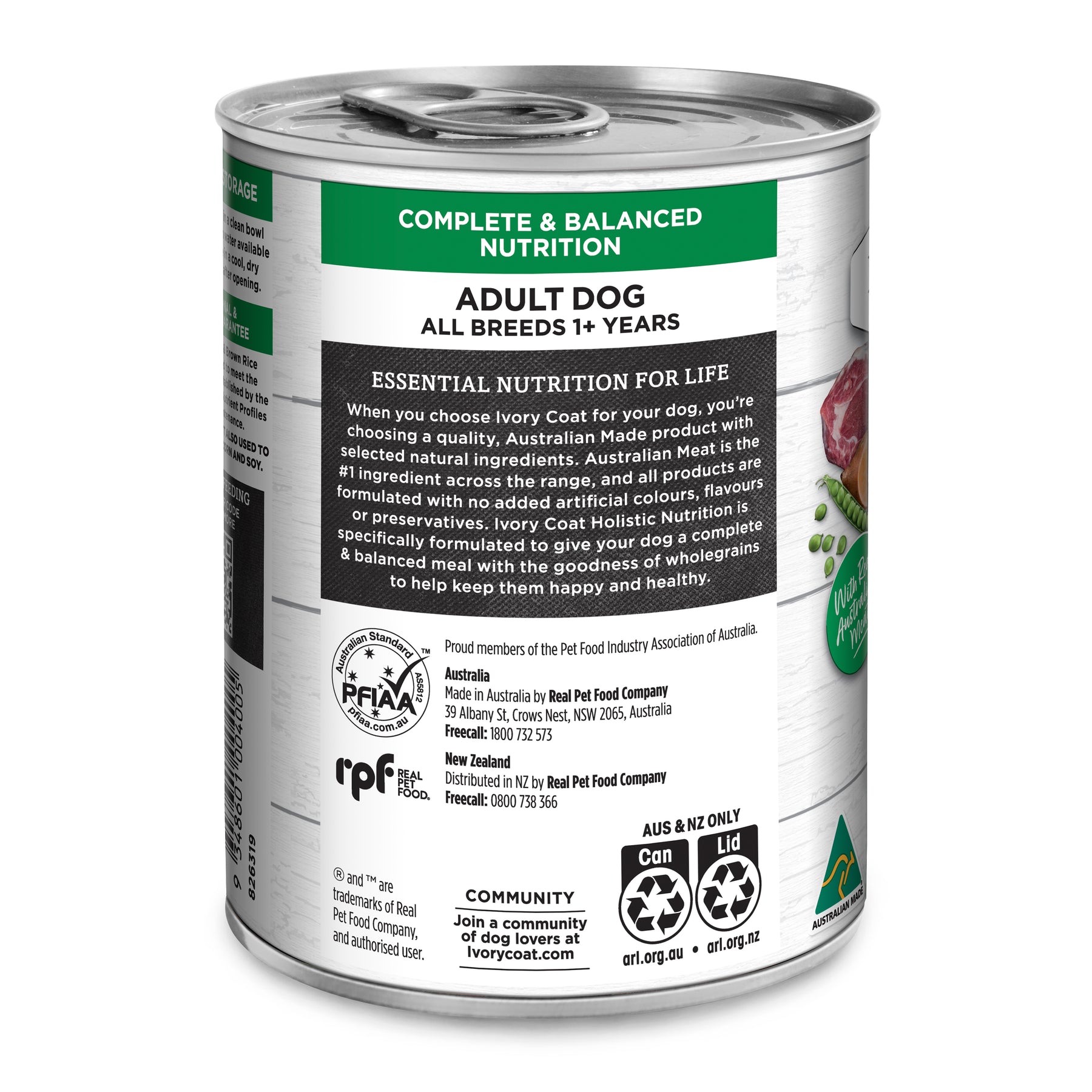 Holistic Nutrition Adult Wet Dog Food Lamb & Brown Rice Loaf