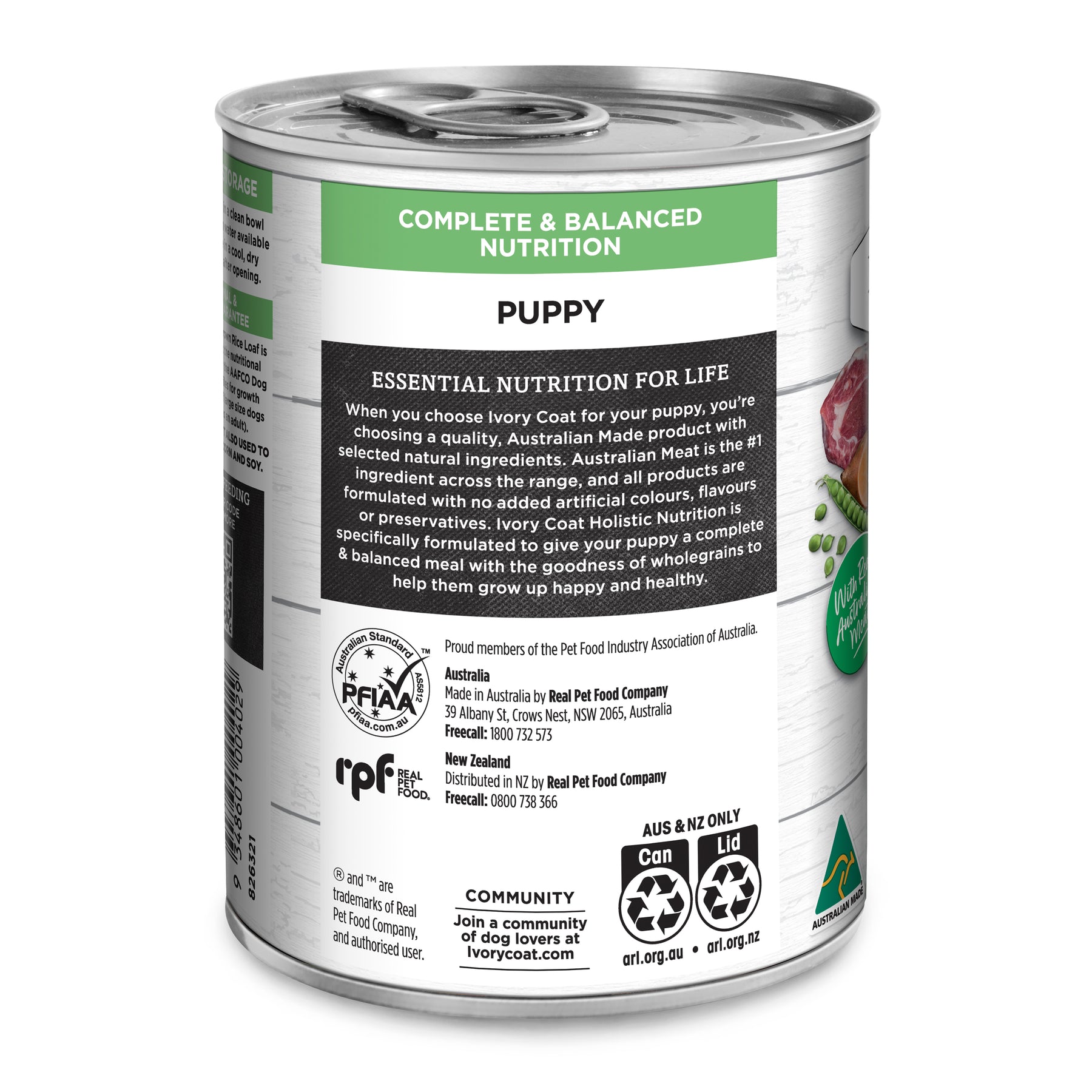 Holistic Nutrition Puppy Wet Dog Food Lamb & Brown Rice Loaf