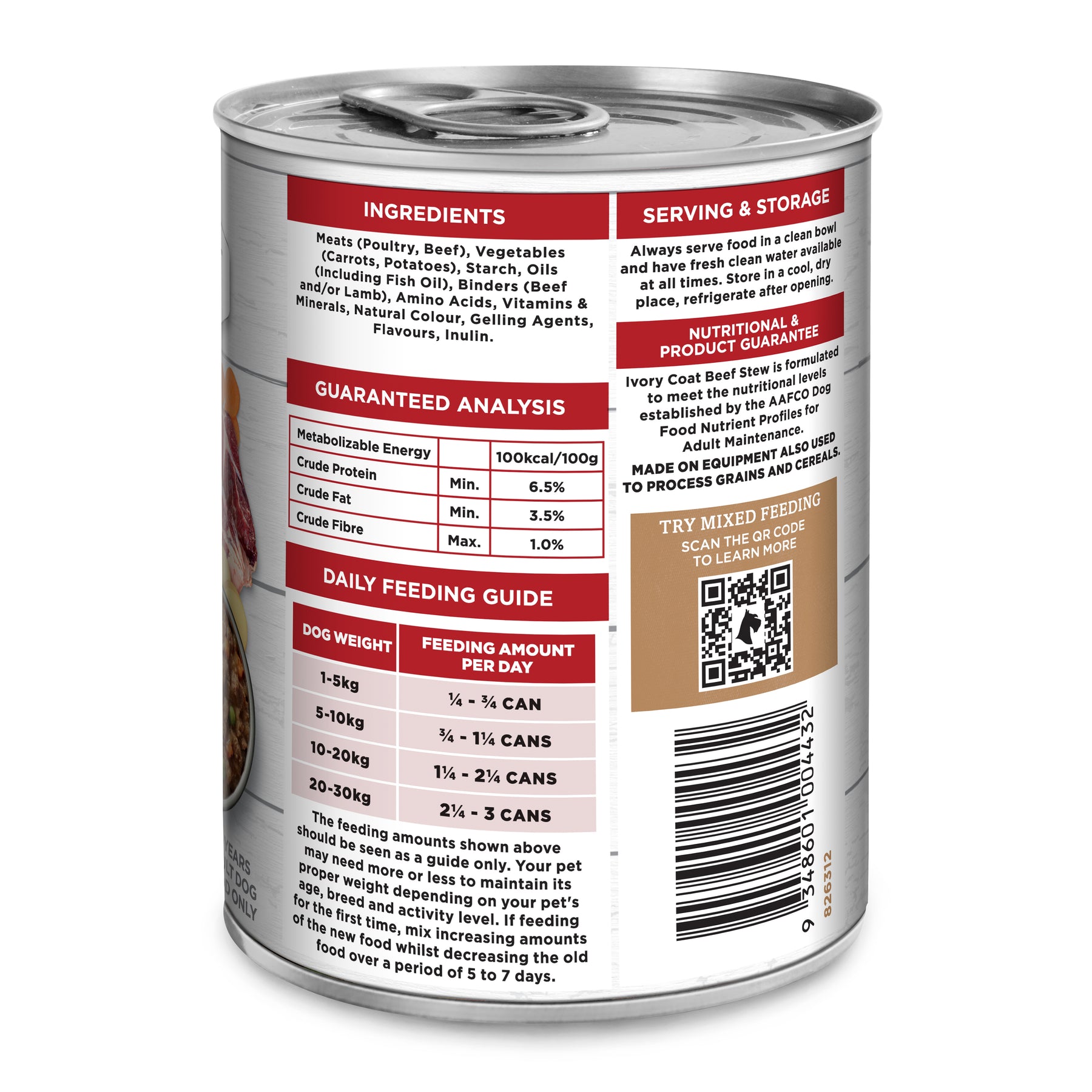Grain Free Adult Wet Dog Food Beef Stew