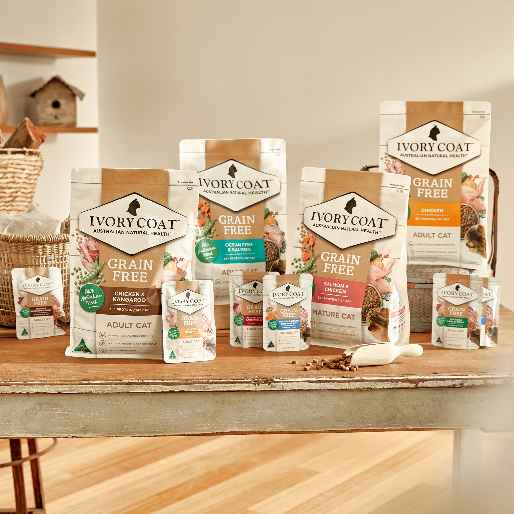 Grain Free Adult Wet Cat Food Chicken, Beef & Lamb in Gravy