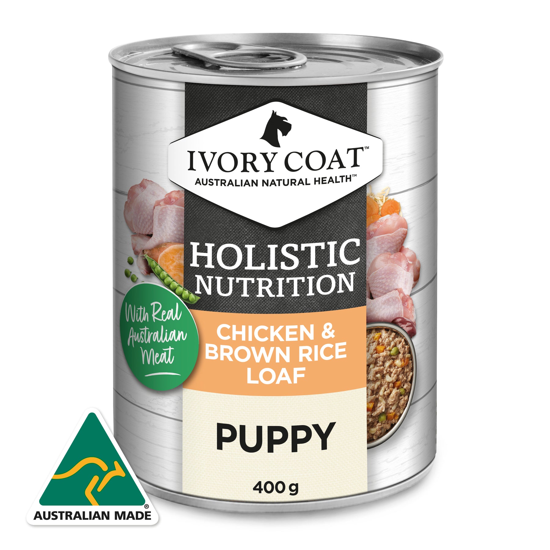 Holistic Nutrition Puppy Wet Dog Food Chicken & Brown Rice Loaf