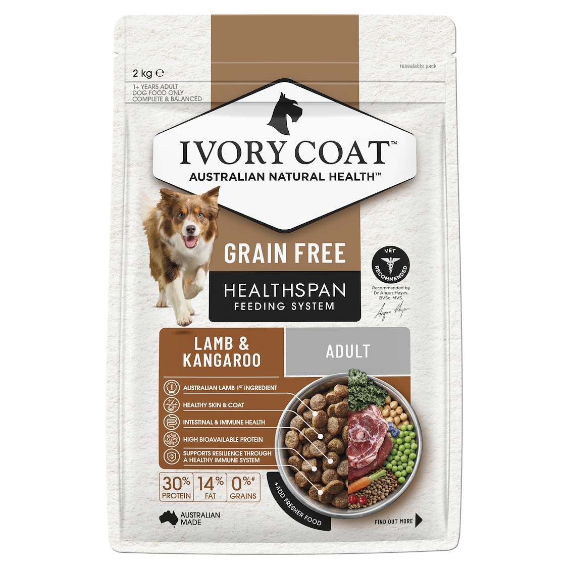 Ivory Coat™ Grain Free Adult Dog Lamb & Kangaroo Dry Food