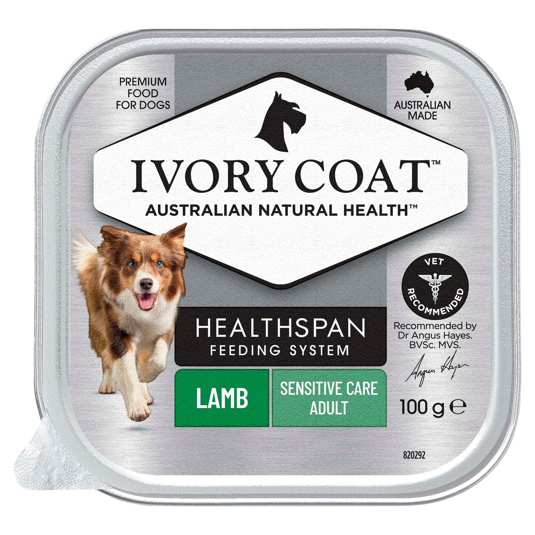 Ivory Coat™ Adult Dog Sensitive Care Wet Dog Food (9 x 100g tray)