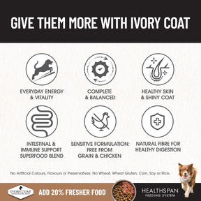 Ivory Coat™ Grain Free Adult Dog Lamb & Sardine Dry Food