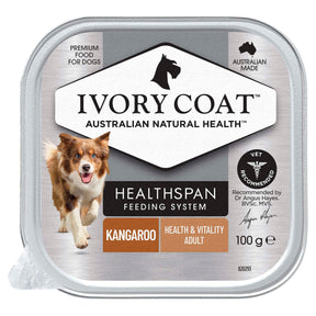 Ivory Coat Adult & Senior Health & Vitality Wet Dog Food (9 x 100g tray)