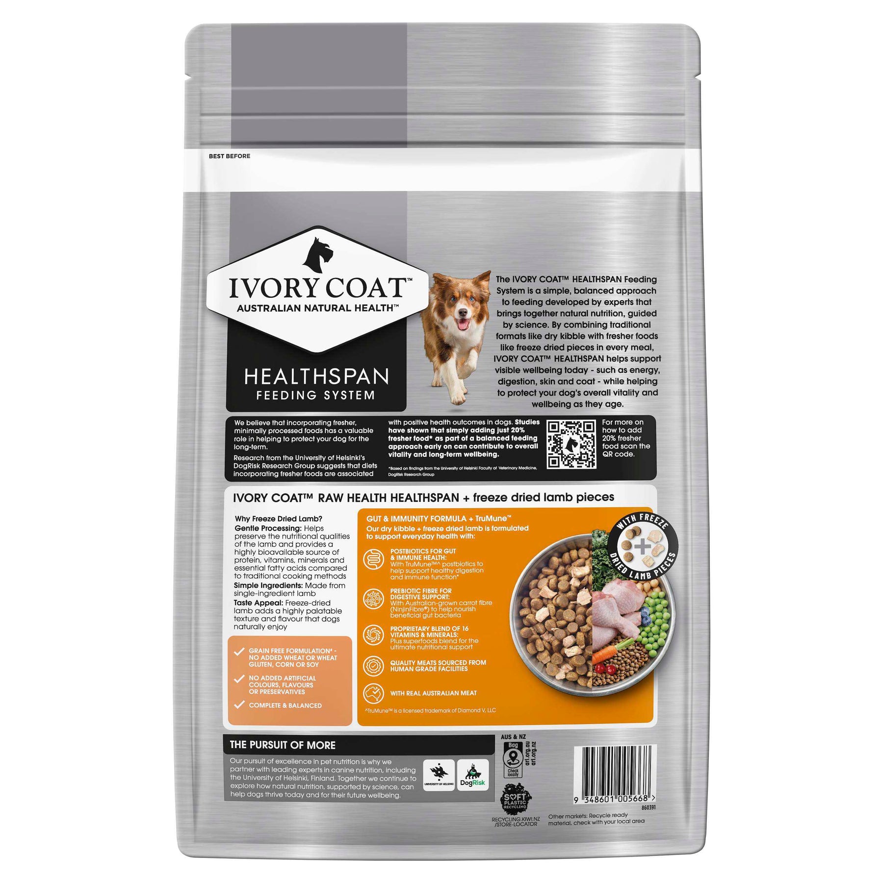 Ivory Coat™ Raw Health Adult Dog Gut Health Dry Food