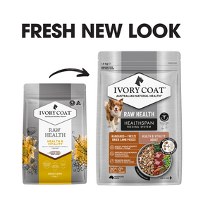 Ivory Coat™ Raw Health Adult Dog Health & Vitality Dry Food