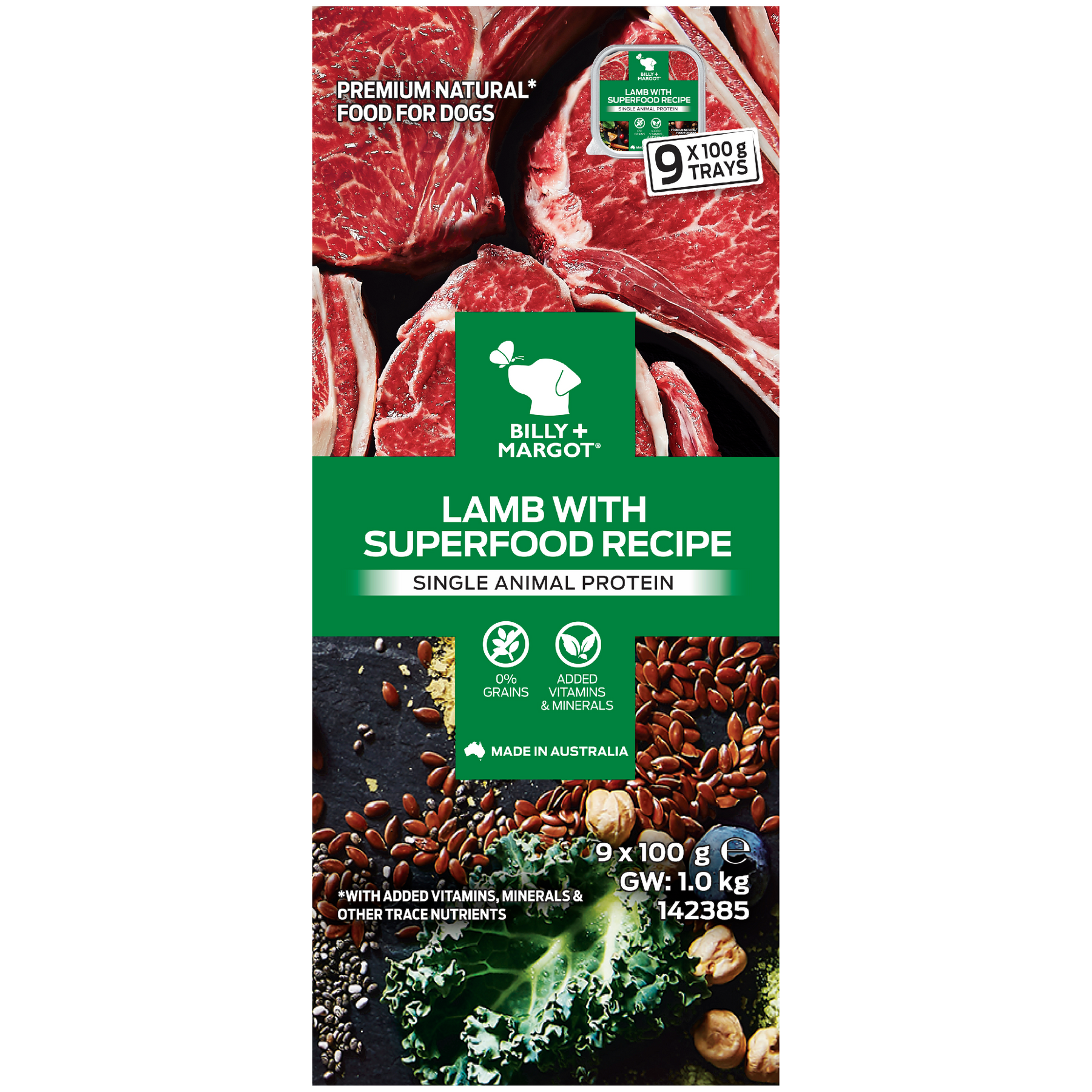 Billy + Margot Adult Lamb with Superfoods Recipe Wet Food