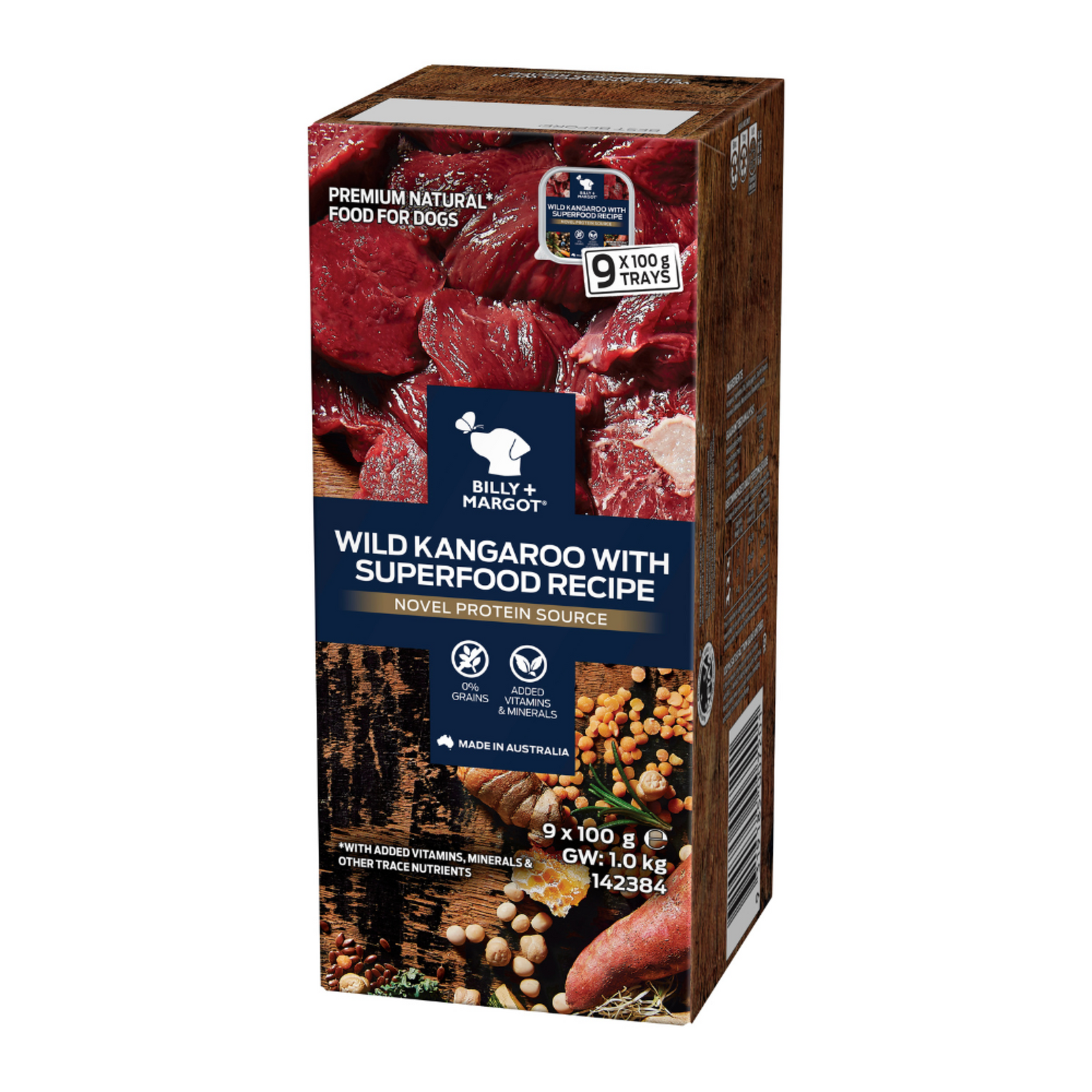 Billy + Margot Adult Wet Dog Food Kangaroo with Superfood