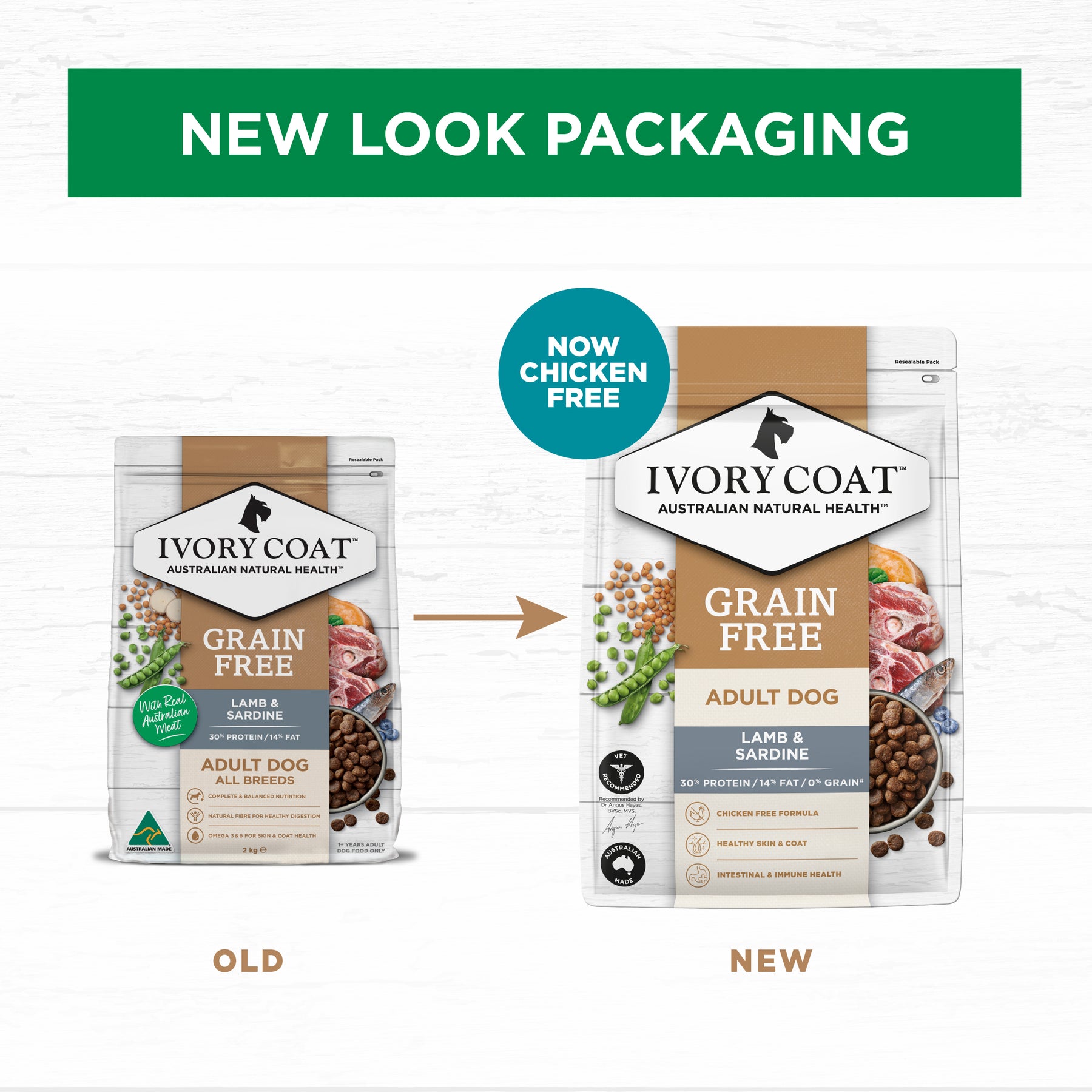 Grain Free Adult All Breeds Dry Dog Food Lamb & Sardine