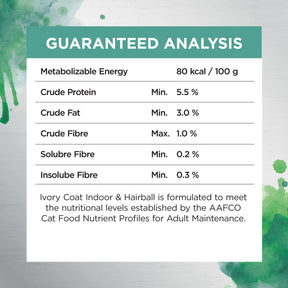 Ivory Coat Inspired by Raw Indoor & Hairball Cat Formula (12 x 85g)