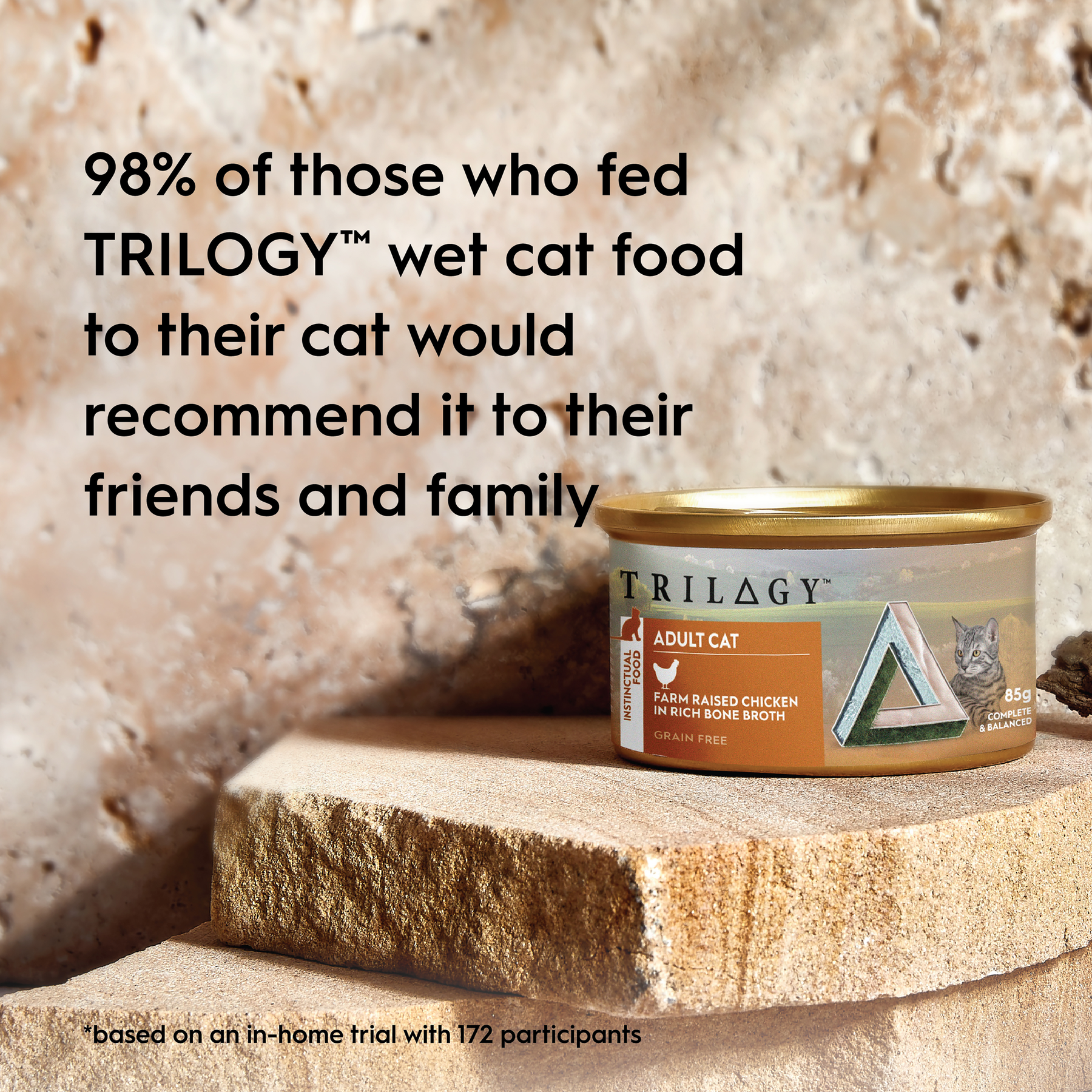 Trilogy™ Adult Cat Farm Raised Chicken in Bone Broth Wet Food