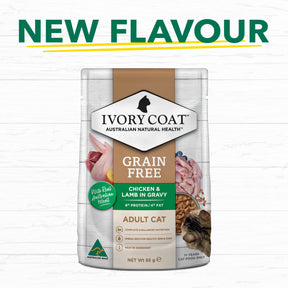 Grain Free Adult Wet Cat Food Chicken & Lamb in Gravy
