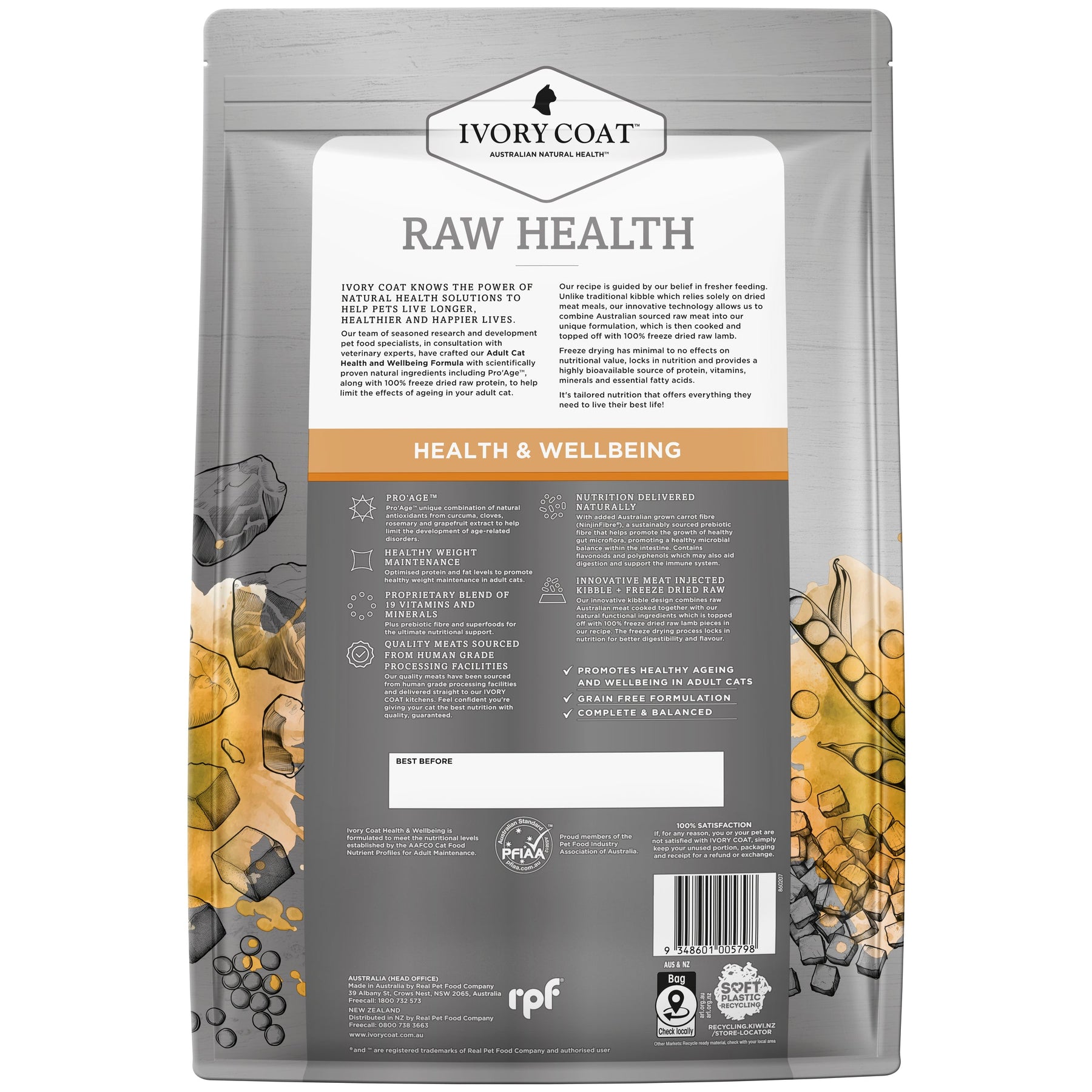 Ivory Coat Raw Health Cat Dry Food Health & Wellbeing