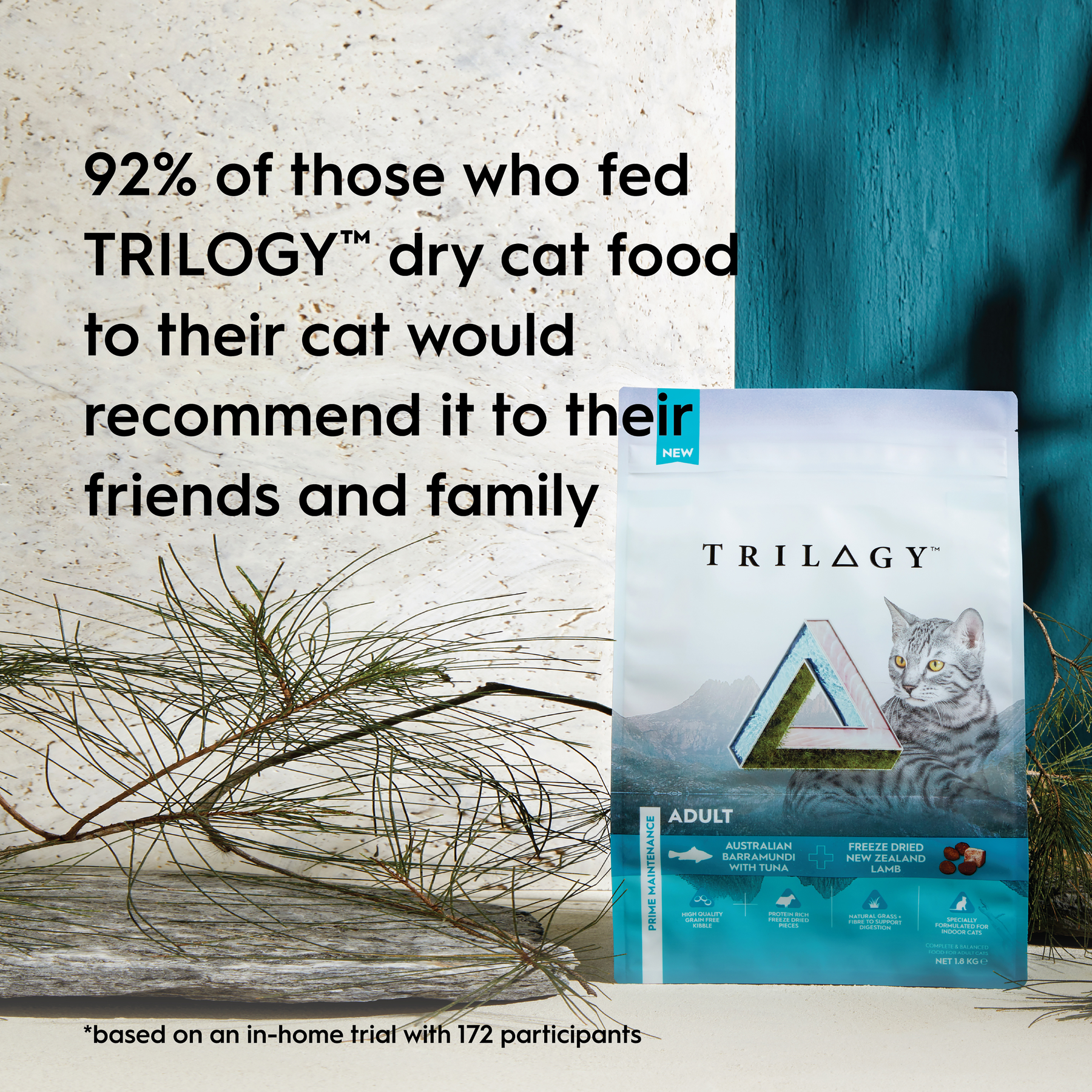Trilogy™ Adult Cat Australian Kangaroo & Freeze Dried Lamb Dry Food
