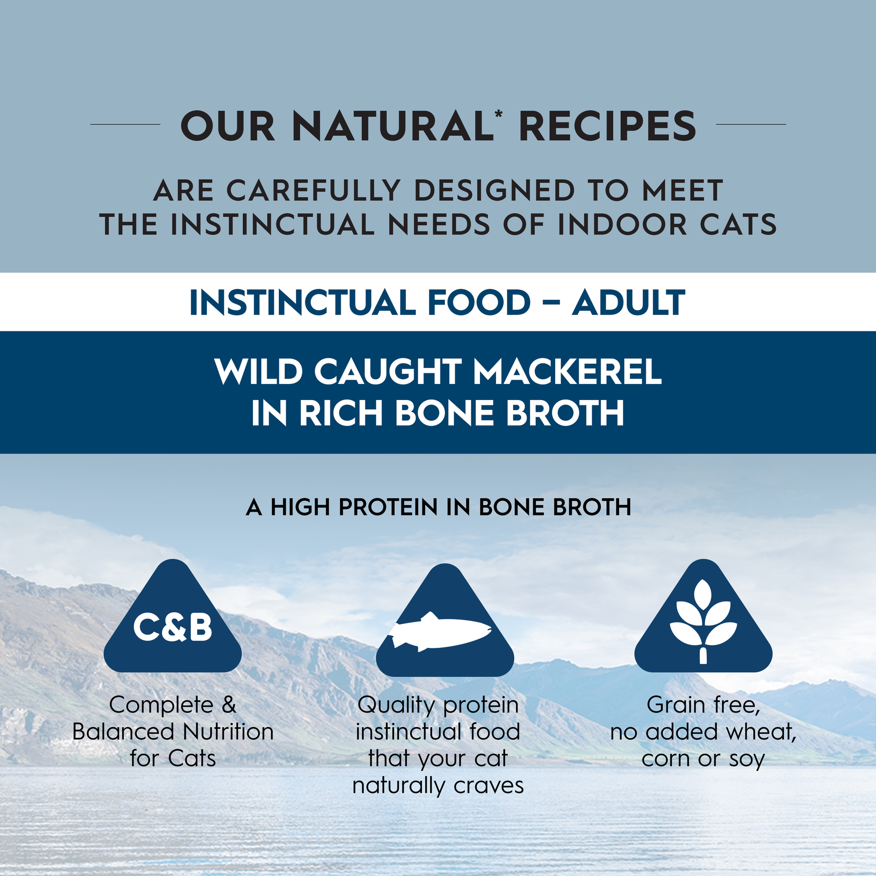 Trilogy™ Adult Cat Wild Caught Mackerel in Bone Broth Wet Food