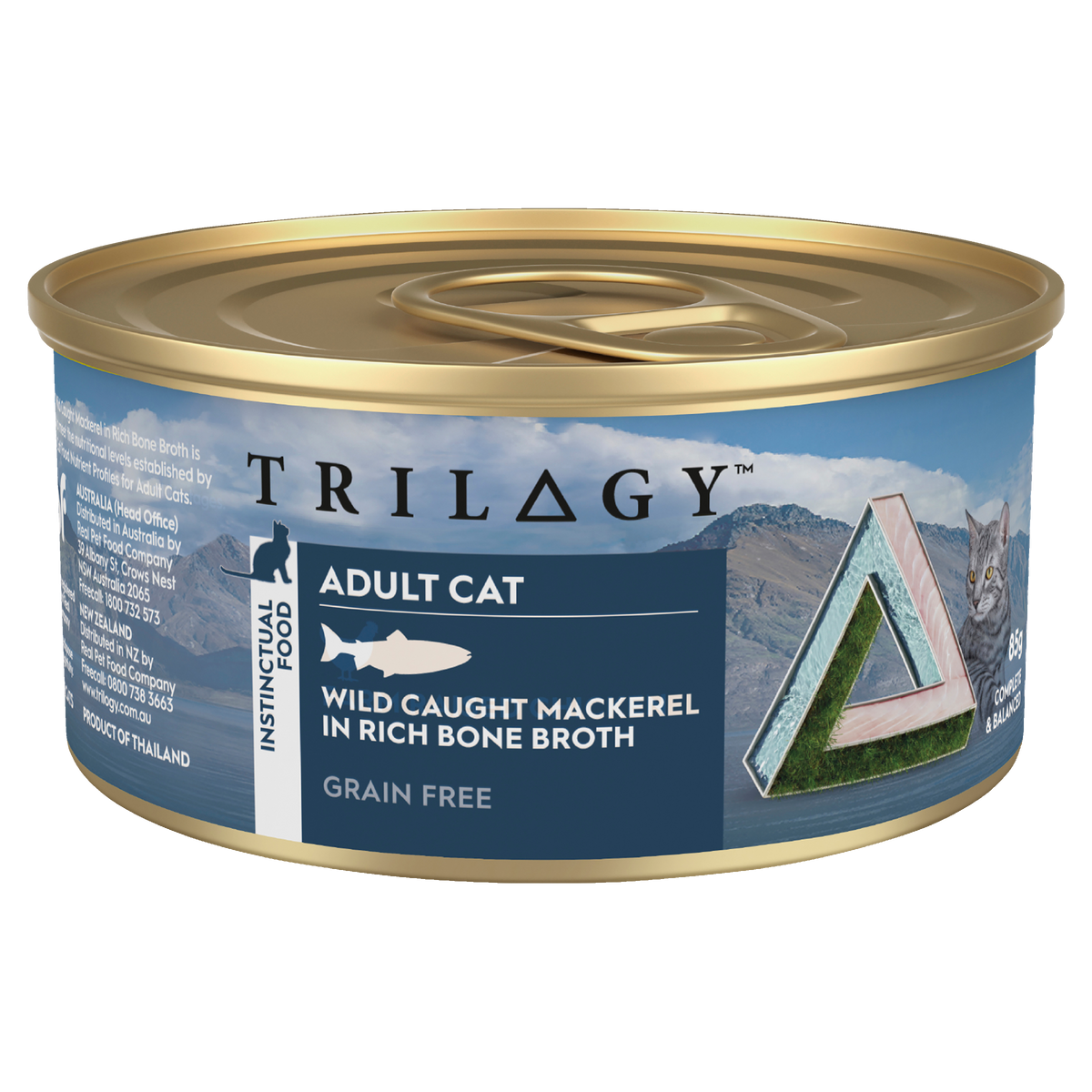 Trilogy™ Adult Cat Wild Caught Mackerel in Bone Broth Wet Food