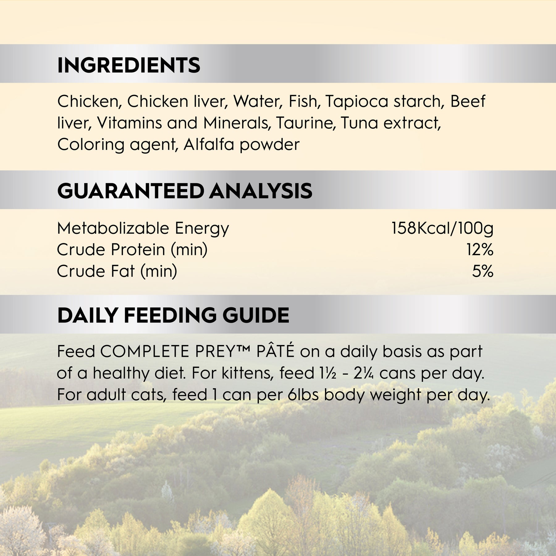 Trilogy™ All Cat Life Stages Complete Prey™ Pâté Farm Raised Chicken Wet Food