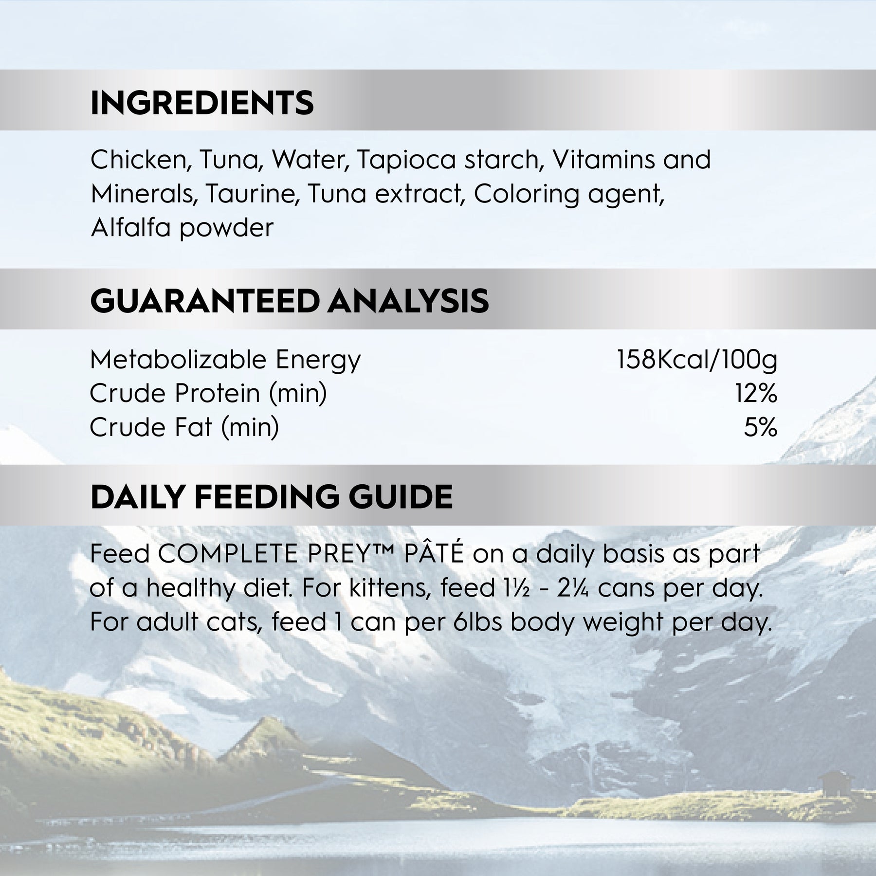 Trilogy™ All Cat Life Stages Complete Prey™ Pâté Wild Caught Tuna Wet Food