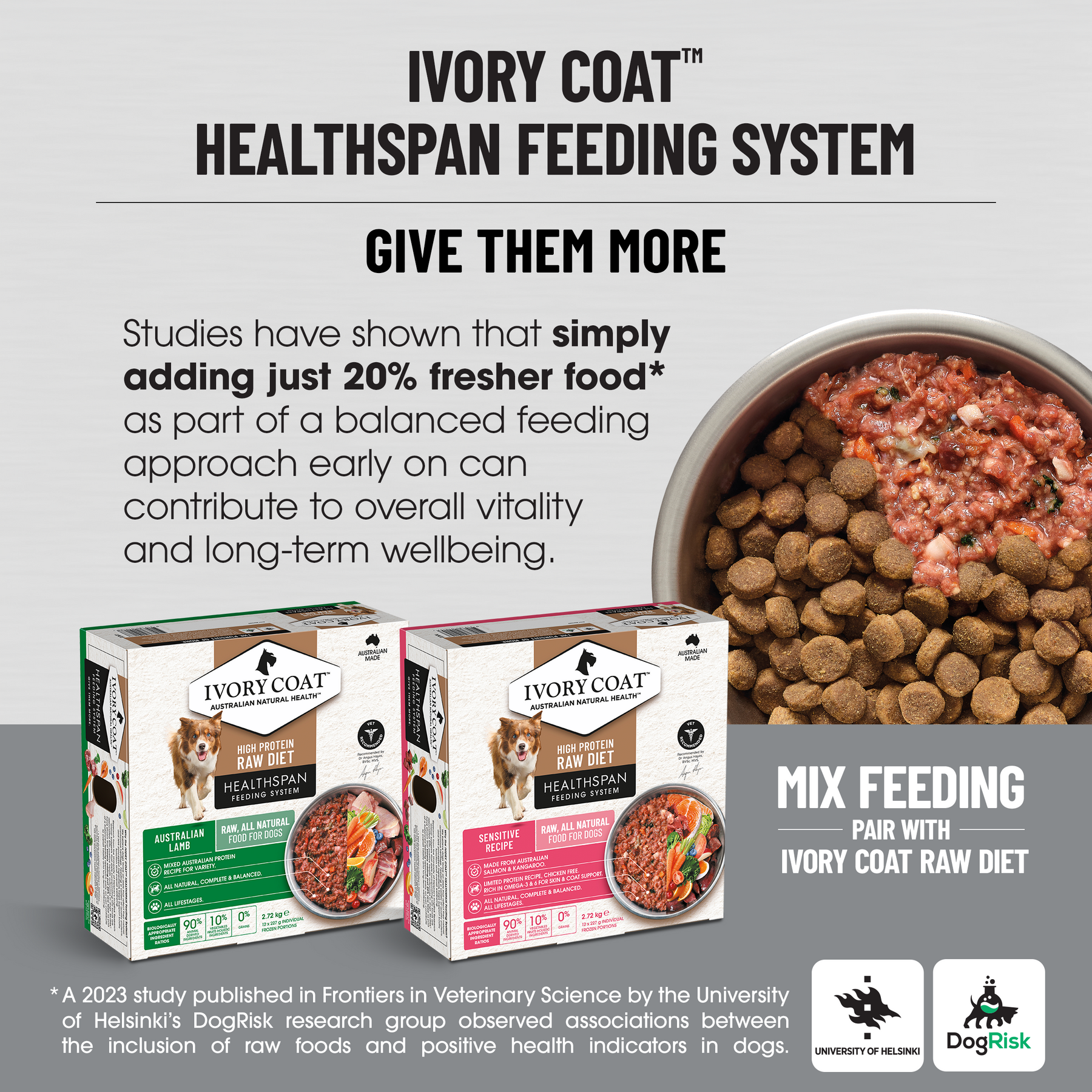 Ivory Coat™  Raw Health Adult Dog Sensitive Care Dry Food