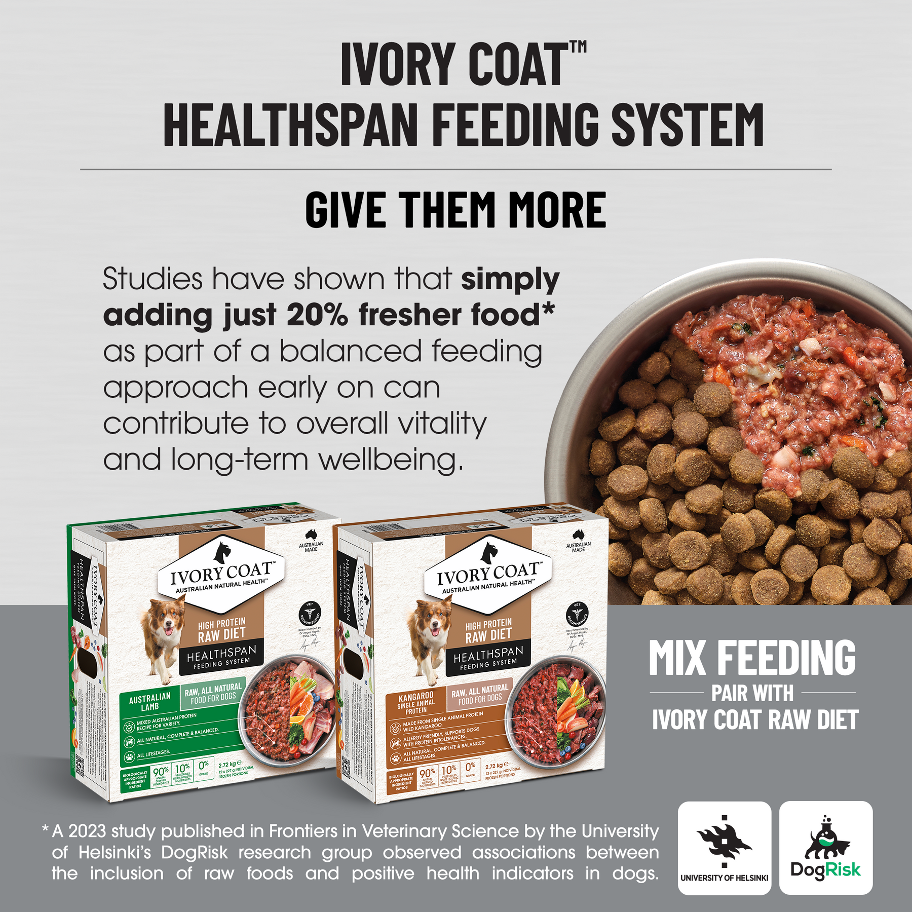 Ivory Coat™ Raw Health Adult Dog Health & Vitality Dry Food