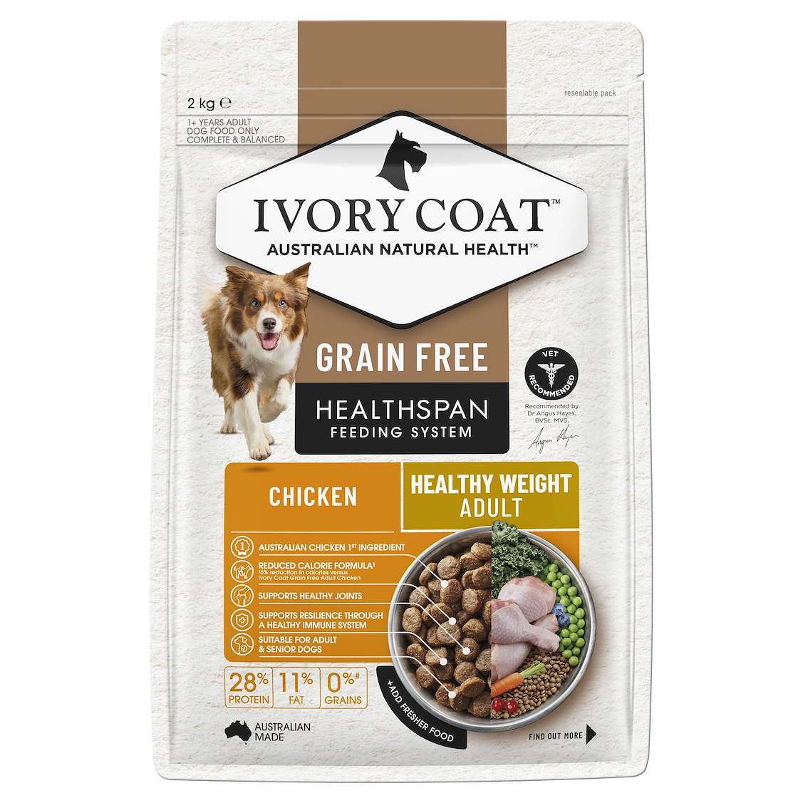 Ivory Coat™ Grain Free Adult & Senior Healthy Weight Chicken Dog Dry Food