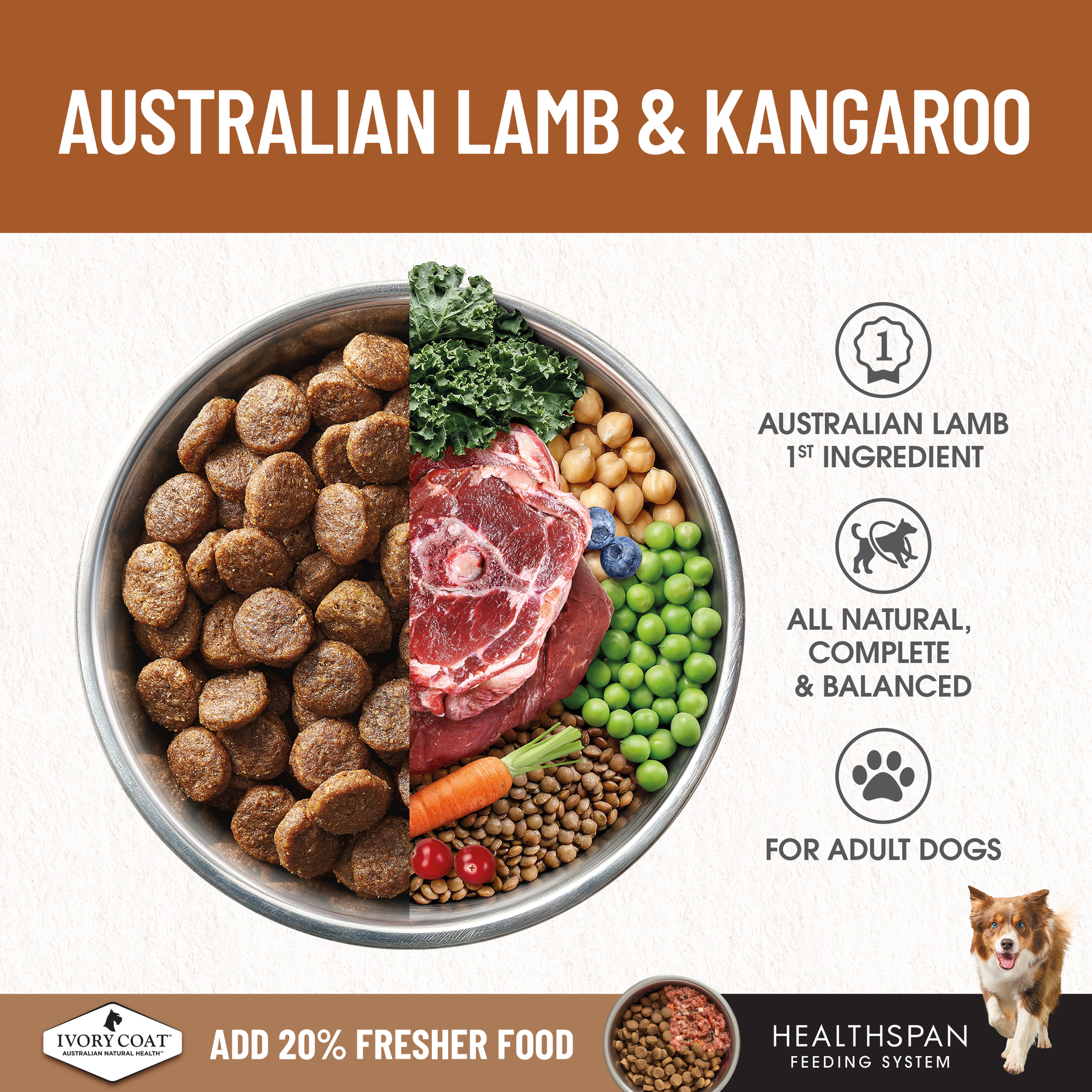 Ivory Coat™ Grain Free Adult Dog Lamb & Kangaroo Dry Food