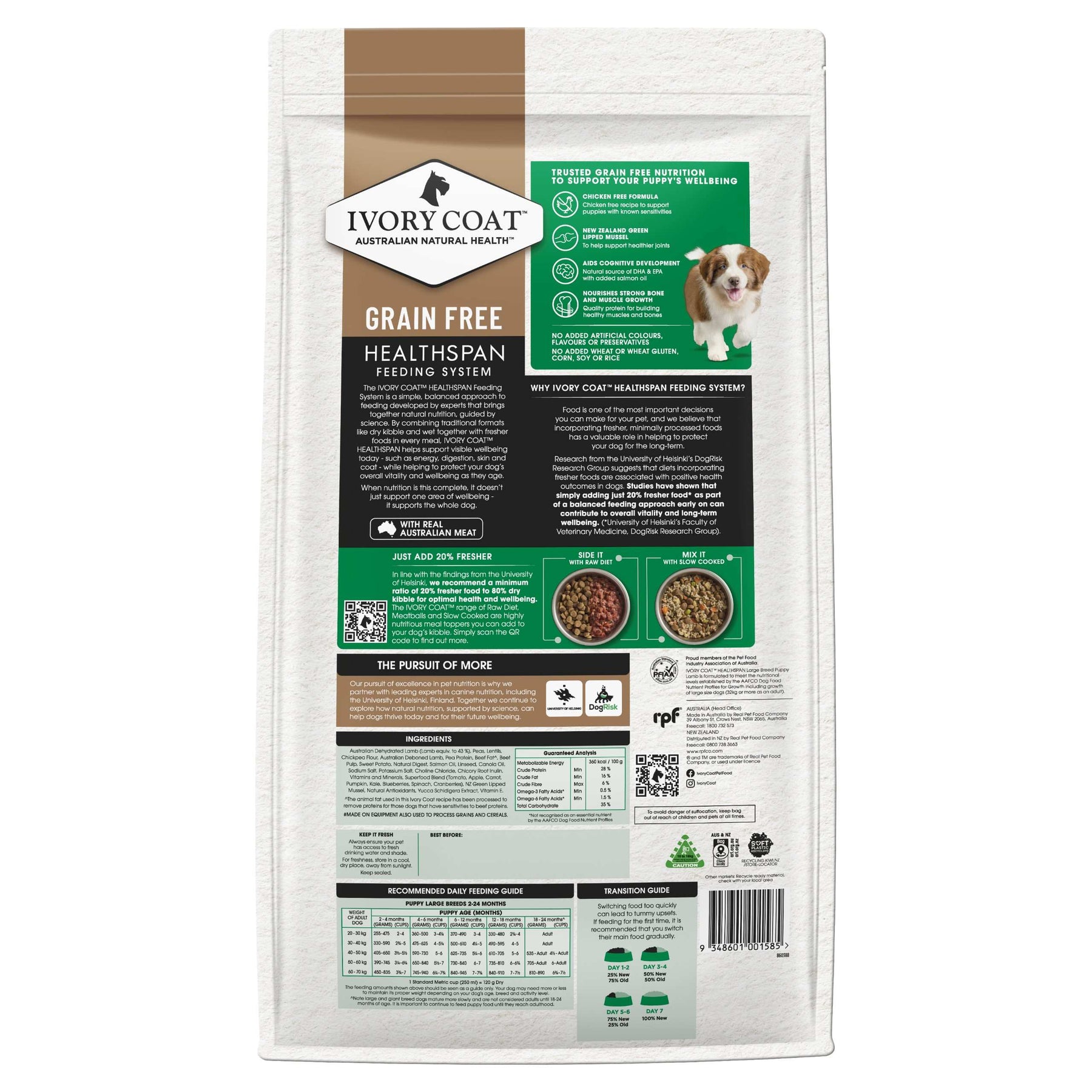 Ivory Coat™ Grain Free Large Breed Puppy Lamb Dry Food